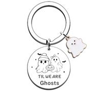 JMIMO Halloween Gifts Boo Basket Gifts for Women Men Him Her Spooky Ghost Keyring Til We Are Ghosts