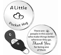 JMIMO Leaving Gifts for Colleagues Women Men Pocket Hug Token for Colleagues Coworker Teacher Boss Friends Thank You New Job Present Keyring