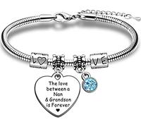 JMIMO Nan Bracelet Gifts from Grandson Nan Christmas Birthday Gifts Adjustable Snake Bangle Bracelets Present