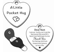 JMIMO Nan Gifts Birthday Christmas Mothers Day Gifts for Nan Pocket Hug Token - Nan Thank You for Being Such an Important Piece of My Life Keyring
