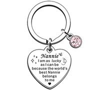 JMIMO Nannie Keyring - Nannie Gifts for Birthdays, Mothers Day & Christmas