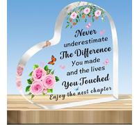 JMIMO Retirement Gifts for Women Leaving Gifts for Colleagues Coworker Going Away Gift Acrylic Keepsake for Friends Retired Teachers Nurses Doctor Mum Retirees Boss Leader