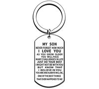 JMIMO Son Keyring from Mum & Dad - Inspirational Gifts for Son's Birthday & Christmas