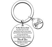 JMIMO Step Dad Gifts Father’s Day Gifts from Stepdaughter Stepson Step Dad Christmas Birthday Gifts Keyring