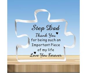 JMIMO Step Dad Gifts Step Dad Birthday Gifts Christmas Father’s Day Presents for Stepdad From Stepdaughter Stepson - Thank You For Being Such An Important Piece Of My Life
