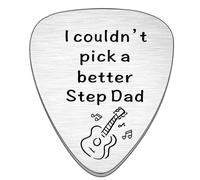 JMIMO Step Dad Guitar Pick Step Dad Gifts for Fathers Day Birthday - I