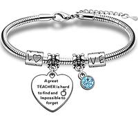 JMIMO Teacher Bracelets For Women Bracelets For Teacher Appreciation Gifts For Teacher-A Great Teacher Is Hart To Find And Impossible To Forget