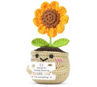 JMIMO Teaching Assistant Gift - Ta Gifts Mini Sunflower Positive Emotional Support Crochet for Teaching Assistant - TA stands for totally amazing! Thank you for everything!