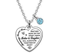 JMIMO to My Daughter Necklace from Dad Mum Inspirational Gifts Stainless Steel Jewelry presents (Mummy loves you)