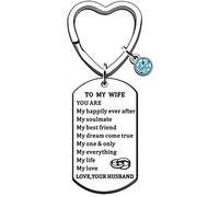 JMIMO Wife Keyring Wife Gifts from Husband Wife Anniversary Birthday Christmas Presents
