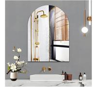 JMITHA Arched Bathroom Wall Mirror 40 x 30 cm Stick On Mirror for Walls Frameless Bathroom Mirror Arched HD Glass Mirrors for Bathroom, Bedroom, Living Room, Hallway Decoration