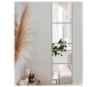 JMITHA Self Adhesive Mirror Tiles - HD Glass Wall Mirrors for Living Room & Bathroom (35 x 35 cm, 4 PCS)