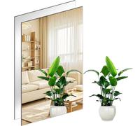 JMITHA Self Adhesive Mirror Wall Mirror 40 x 30cm Stick On Mirrors for Walls Bathroom Mirror Full Length Mirrors High Clear Frameless Acrylic Mirrors for Bathroom Wardrobe Doors Gym Hallway Bedroom