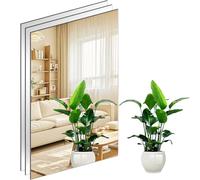 JMITHA Self Adhesive Mirror Wall Mirror 40 x 30cm Stick On Mirrors for Walls Bathroom Mirror Full Length Mirrors High Clear Frameless Acrylic Mirrors for Bathroom Wardrobe Doors Gym Hallway Bedroom