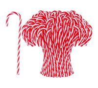 Jmkcoz 100 Pcs Christmas Plastic Candy Cane Christmas Tree Hanging Ornament Twisted Crutch Candy Canes for Xmas Gift Holiday Decoration Party Favor (Red and White, 100)