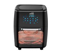 JML 12L Air Fryer Oven - 4 in 1 Rotisserie Airfryer to Cook, Fry, Roast, Bake and Dehydrate, No Oil Fry, Large Touchscreen, 10 Pre Set Modes, Reheat Mode - 2 Air Flow Racks, Cage and Drip Tray