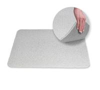 JML Bath Mat Non Slip Anti Mould - Bathroom Mats for Inside the Bath or Shower - Quick Dry Soft Bathmat lets Water Pass Through (White, 60 x 40 cm (Rectangular))