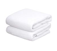 JML Bath Towels (2 Pack, 30"x60"), White Fleece Bath Towel, Luxury Hotel & SPA Towel Sets - Super Soft and Absorbent, Lint Free, Fade Resistant Oversized Bath Towel, Coral Fleece White