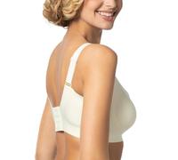 JML Belvia Seamless Bra - Wireless Bras for Women UK with W-Shape Support & Comfort Stretch Fabric, Adjustable Straps, Removable Pads, All-Day Comfort, no Pinching or Digging, White L