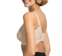 JML Belvia Seamless Bra - Wireless Bras for Women UK with W-Shape Support & Comfort Stretch Fabric, Adjustable Straps, Removable Pads, All-Day Comfort, no Pinching or Digging, Nude M