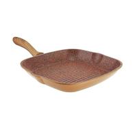 JML Copper Stone Griddle Pan Non Stick - Durable 28cm Aluminium and Stainless Steel Pan for Fast Frying and Grilling with Dynamic Heat Distribution, for Gas, Induction, Electric and Ceramic Hobs