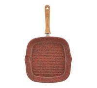 JML Copper Stone Griddle Pan Non Stick - Durable 28cm Aluminium and Stainless Steel Pan for Fast Frying and Grilling with Dynamic Heat Distribution, for Gas, Induction, Electric and Ceramic Hobs