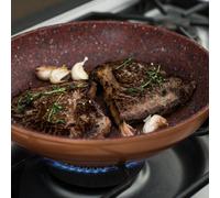 Jml Copper Stone Pans Non-Stick & Hard Wearing With Wood Effect Handle - 28Cm