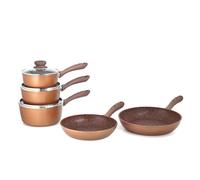 JML 5 Piece Copper Stone Saucepan Set - Wilko