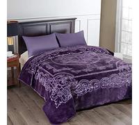 JML Fleece Blanket King Size, Heavy Korean Mink Blanket, 85 X 95 Inches- 9 Lbs, Single Ply, Plush Soft, Warm, Thick Raschel for Autumn,Winter,Bed,Home,Gifts,Purple