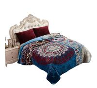 JML Fleece Blanket King Size, Korean Mink Blanket 85 x 95 Inches- 9 lbs, Single Ply, Soft and Warm, Thick Raschel Printed Mink Blanket for Autumn, Winter, Bed, Home