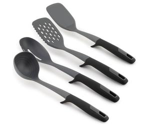 JML Floating Kitchen Utensils Set - 4-Piece Nylon Ladle, Spatula, Pasta Server & Slotted Spatula - Non-Stick Cooking Tools with Soft-Touch Handles - Heat Resistant to 230°C - Dishwasher Safe