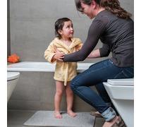 JML Bath Mat Non Slip Anti Mould - Bathroom Mats for Inside the Bath or Shower - Quick Dry Soft Bathmat lets Water Pass Through - Dirt Resistant, No Staining or Discolouring, Hydro Wonder, Grey