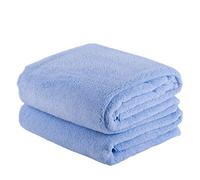 JML Luxury Hotel & SPA Bath Towels (2 Pack, 30"x60") - 350GSM High Density Fleece Towel Sets - Super Soft and Absorbent, Lint Free, Fade Resistant Oversized Bath Towel, Blue