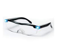 JML Magnifying Glasses with Light - Reading for Hands-Free Wearable 160% Magnification and Magnifier Spectacles for Hobbies - Rechargeable, Fits Over Standard Glasses - Mighty Sight