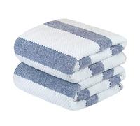 Jml Microfiber Bath Towels, Bath Towel 2 Pack(30" x 60"), Oversized, Soft, Super Absortbent and Fast Drying, Multipurpose Use for Sports, Fitness, Yoga, Waffle Stripe Royal Blue