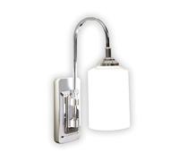 JML Smart Sconce Battery Operated Wall Light with Remote Control - Wireless LED Sconce with 9 Dimming Modes, 180° Swivel for Uplighting or Downlighting, 100 Lumens, 30,000 Hour Bulb Life, Chrome
