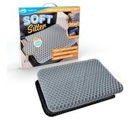 JML Soft Sitter Gel Seat Cushion & Cover Bundle - Honeycomb Pad, Grey