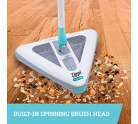 JML Zippi Triangular Floor Cleaner - Cord-Free, Lightweight and Compact Electric Cleaning Brush - Rechargeable Sweeper with High-Speed Spinners, Hard Floor and Carpet Friendly - 30min Run Time