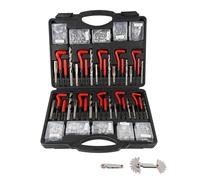 JMMRRR 263 PCS Thread Repair Kit HSS Drill Helicoil Kit, Rethreading Tool Kit, Rethreading Kit with Thread Gauge Metric and SAE1 /4" 5/16" 3/8" 7/16" 1/2" M5 M6 M8 M10 M12