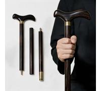 JMMSP Wooden 3 Folding Walking Cane for Men and Women, Wooden Walking Stick, Ergonomic Canes for Seniors Unisex Walking Canes, 35in