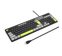 JMNofearer Wired USB Keyboard Wired Computer Keyboard Durable Ultra-Slim Wired Computer Keyboard, QWERTY Layout for PC, Windows 11/10/8/7 (Grey)