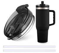 Jmoe USA 40 oz Replacement Lid For Yukon Fit Forty Tumbler With Handle | 2 in 1 Straw Lid | Made of BPA Free Tritan Plastic | 100% Leakproof Design | Dishwasher Safe (1-Pack)