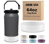Jmoe USA Boot for 40oz & 64oz Stanley IceFlow Jug | Made of Color Matched Silicone | Durable, Non-Slip Protective Sleeve | Prevents Dings and Scratches (Frosted, 64oz)