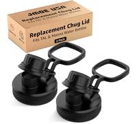 Jmoe USA Replacement Lid For Tal Ranger Pro and Manna Water Bottles | Fits 18, 26, 40, 64 oz Sizes | Shatter Resistant Material | Made of Food-Grade Plastic & Silicone | Easy Twist Cap (2-Pack)