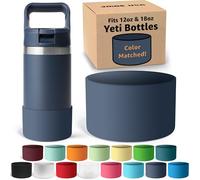 Jmoe USA Silicone Boot for Yeti Rambler Jr 12oz and 18oz Bottle | 2mm Sleeve | Anti-Slip Boot | Protector for the Bottom of your Bottle | Protects Against Damage | BPA Free Silicone (Navy)