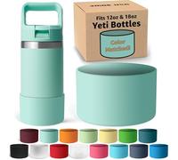 Jmoe USA Silicone Boot for Yeti Rambler Jr 12oz Bottle | 2mm Sleeve | Anti-Slip Boot | Protector for the Bottom of your Bottle | Protects Against Dents & Scratches | BPA Free Silicone (Seafoam)
