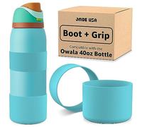 Jmoe USA Silicone Boot Sleeve + Hand Grip for Owala 40oz Water Bottle | BPA Free & Food-Grade Silicone Rubber | Protective Anti-Slip Bottom Bumper Cover | Protects Against Scratches (Summer Sweetness)
