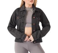 JMOJO Denim Jackets Women - 100% Cotton Trucker Casual Ladies Denim Jackets in Regular Fit & Plus Sizes with Waist Adjuster - Jackets for Women UK - Perfect for Beach Party Picnic Outing