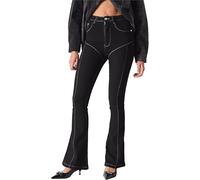 JMOJO Flared Jeans for Women - High Waisted Flared Jeans with Internal Waist Adjuster & 5 Pocket Design.