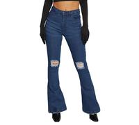 JMOJO Flared Jeans for Women - High Waisted Womens Jeans with Internal Waist Adjuster & 5 Pocket Design
